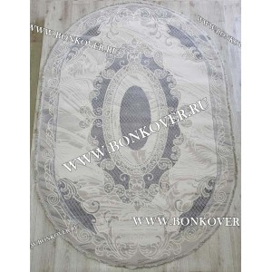 Ковер Турция Для Гостиной Дизайн 93 Серый Овал