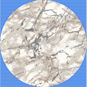 Абстрактный ковер дизайн 78 Серый с коричневым Круг